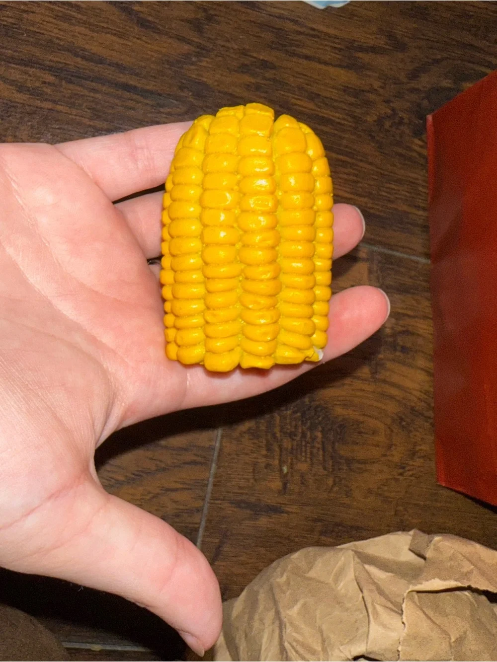 Yellow corn Cleaning Brush with White Bristles